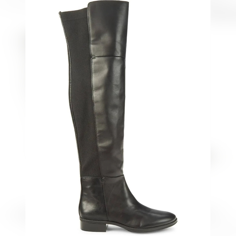 Sam Edelman Over the Knee High Black Leather Boots